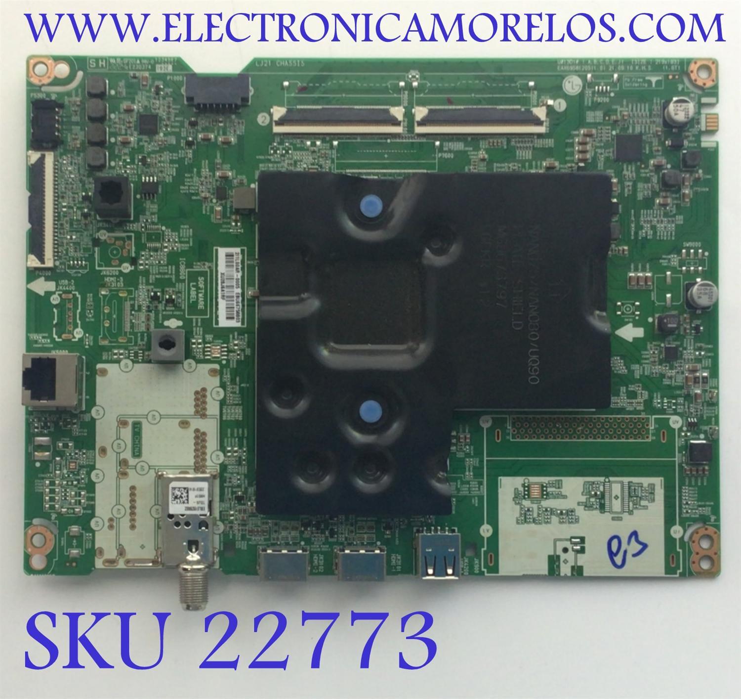 MAIN ORIGINAL PARA SMART TV LG 4K  / NUMERO DE PARTE  EBU66758803 / EAX69581205 / EAX69581205(1.0) / 66758803 / PANEL NC430TQG-VHKH3 / DISPLAY PT430GT01-5 VER.1.0 / BOARD PT430GT01-5-XL-1 / PT430GT01-5-XR-1 / MODELO 43UQ7590PUB.BUSSLJM / 43UQ7070ZUD